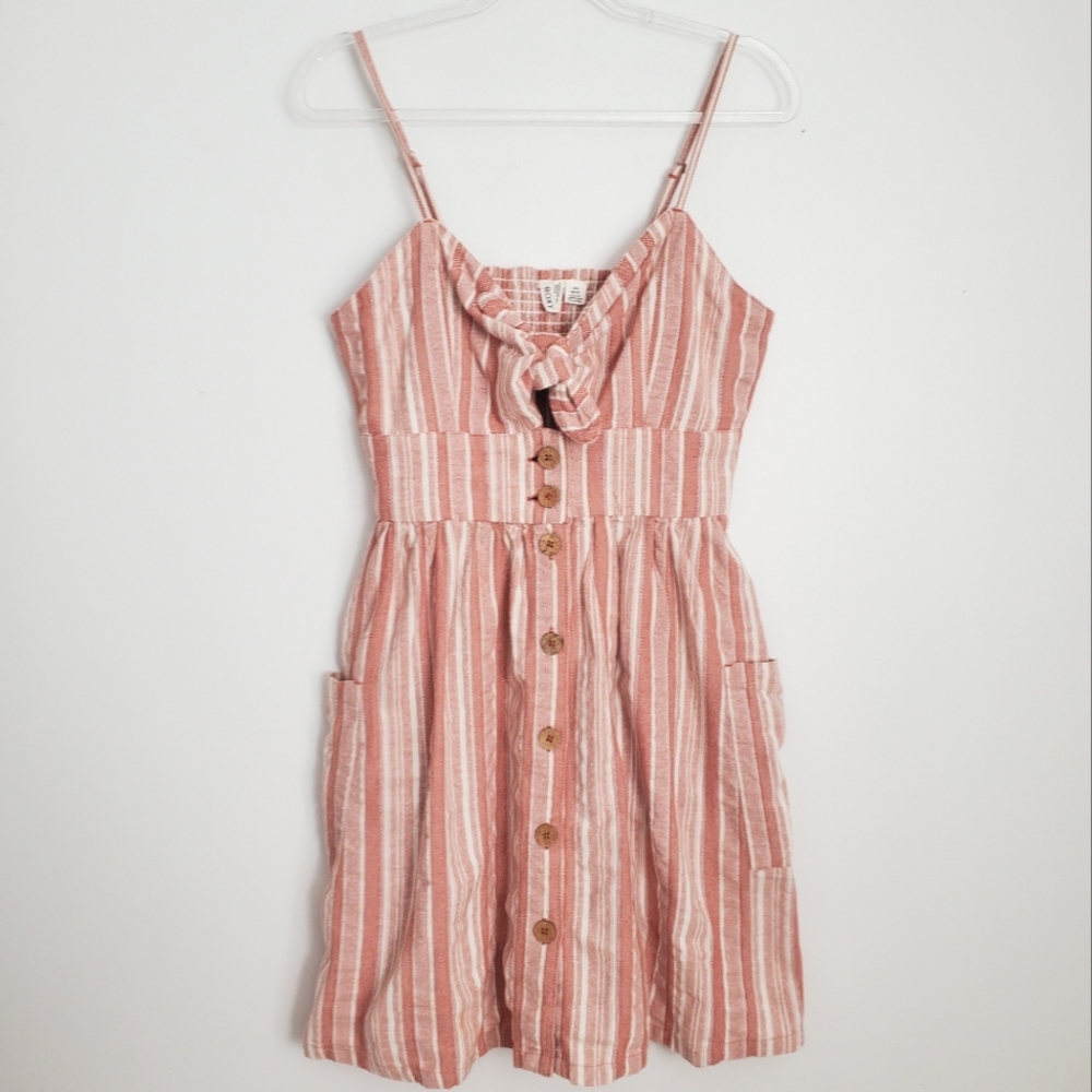 Roxy Stripe Cotton Dress Size Large